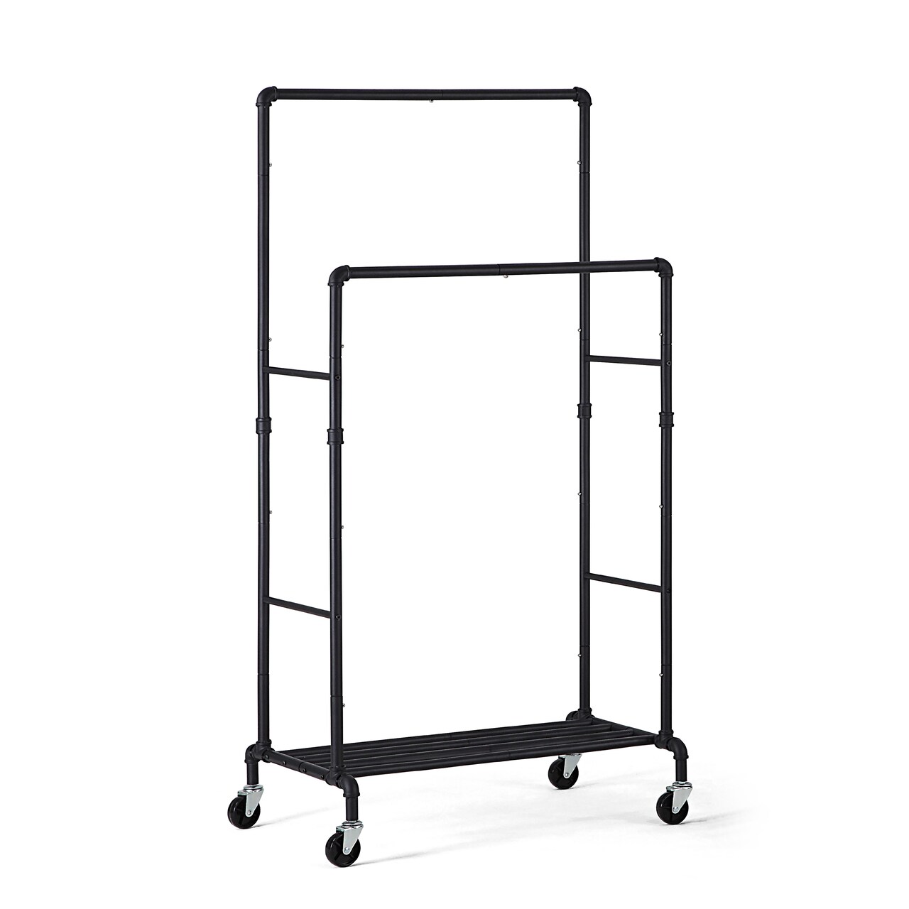 Industrial Loft Style Rolling Garment Rack - Rolling Clothes Organizer